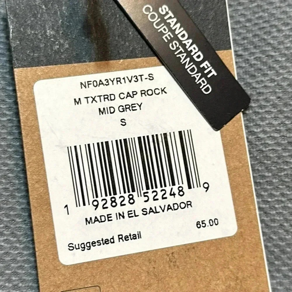 NWT The North Face Men Txtrd Cap Rock Mid Gray Pullover Quarter Zip SIZE SM - Picture 4 of 8